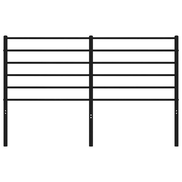 vidaXL Metal Replace Headboard Black 150 cm