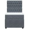 vidaXL Box Spring Bed with Mattress Dark Grey King Single Velvet