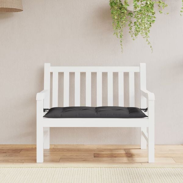 vidaXL Garden Bench Cushion Black 110x50x7 cm Oxford Fabric