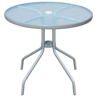 vidaXL Bistro Table Grey 80x71 cm Steel