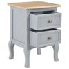 vidaXL Bedside Cabinets 2 pcs Grey 35x30x49 cm MDF
