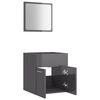 vidaXL 2 Piece Bathroom Furniture Set High Gloss Grey Engineered Wood
