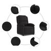 vidaXL Recliner Chair Black Fabric