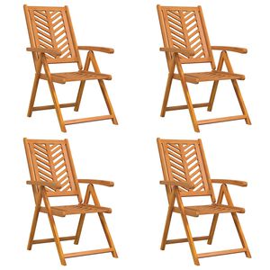 vidaXL Garden Chair 4 pcs Brown 57 x 72 x 109 cm Solid Acacia Wood