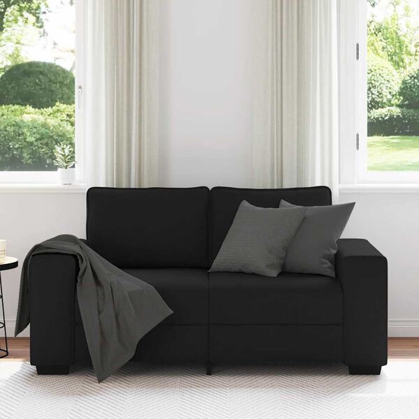 vidaXL 2-Seater Sofa&nbsp;Black 160x77x82 cm Fabric