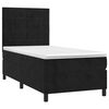 vidaXL Box Spring Bed with Mattress Black 107x203 cm King Single Size Velvet