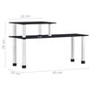 vidaXL Kitchen Shelf Black 45x16x26 cm Tempered Glass