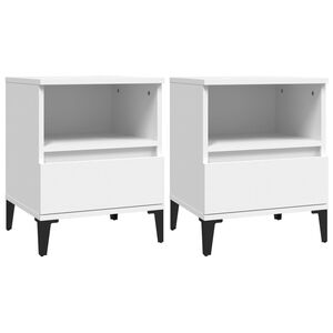 vidaXL Bedside Cabinets 2 pcs White 40x35x50 cm
