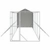 vidaXL Outdoor Dog Kennel with Roof Silver 2x10x2.5 m Galvanised Steel