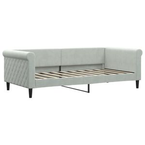 vidaXL Day Bed without Mattress Light Grey 90x190 cm Velvet