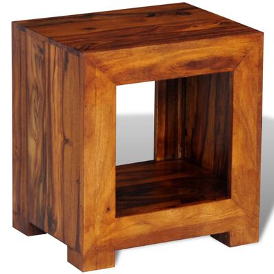 vidaXL End Table Solid Sheesham Wood 37x29x40 cm