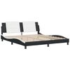 vidaXL Bed Frame without Mattress "Zadar" Black and White 180x200 cm Super King Faux Leather