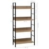 vidaXL 4-Layer Book Shelf Oak 60x27.6x124.5 cm Engineered Wood