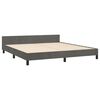 vidaXL Bed Frame without Mattress Dark Grey 152x203 cm Queen Velvet