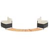 vidaXL Hot Tub Surround Black Poly Rattan and Solid Wood Acacia