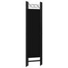 vidaXL 4-Panel Room Divider Black 160x180 cm