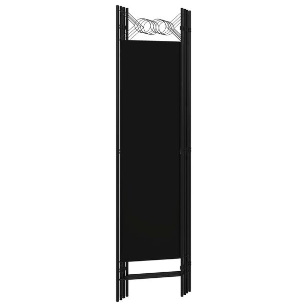 vidaXL 4-Panel Room Divider Black 160x180 cm