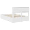vidaXL Bed Frame with Headboard White 150 x 200 cm Engineered Wood