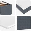 vidaXL Ottoman Bed with Mattresses & LEDs Dark Grey Double Velvet