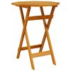 vidaXL Folding Garden Table Ø60x75 cm Solid Wood Acacia