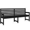 vidaXL Garden Bench Black 203.5x48x91.5 cm Solid Wood Pine