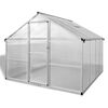 vidaXL Reinforced Aluminium Greenhouse with Base Frame 6.05 m²
