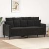 vidaXL 2-Seater Sofa Black 140 cm Velvet