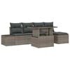 vidaXL Garden Sofa Set 6 pcs Grey Poly Rattan