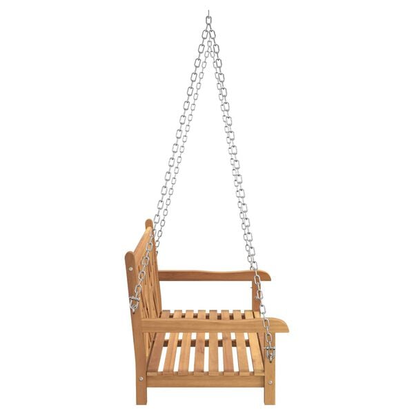 vidaXL Swing Bench Brown 114 x 60 x 64 cm Solid Teak Wood