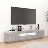 vidaXL TV Cabinet with LED Lights Concrete Grey 180x35x40 cm
