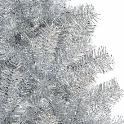 vidaXL Artificial Christmas Tree with Stand Silver 240 cm PET