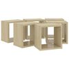 vidaXL Wall Cube Shelves 6 pcs Sonoma Oak 22x15x22 cm