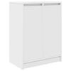 vidaXL Shoe Cabinet White 57x34x76 cm Engineered Wood
