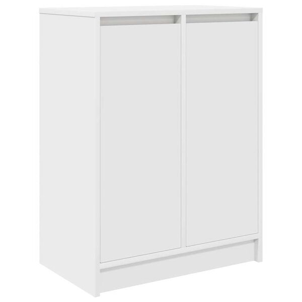 vidaXL Shoe Cabinet White 57x34x76 cm Engineered Wood