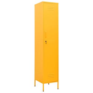 vidaXL Locker Cabinet | Mustard Yellow | Steel | Tall