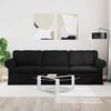vidaXL Sofa 210cm Black Metal