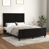 vidaXL Bed Frame without Mattress Black 137x187 cm Double Velvet
