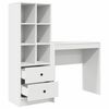 vidaXL Desk with Drawer 2 pcs White