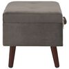 vidaXL Storage Stool Grey 40 cm Velvet