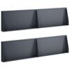 vidaXL Retaining Wall 4 pcs 80 x 12 x 50 cm Steel Anthracite