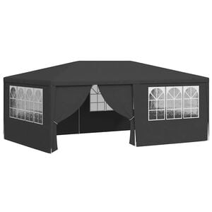 vidaXL Professional Party Tent with Side Walls 4x6 m Anthracite 90 g/m&sup2;