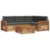 vidaXL Outdoor Sofa Set 5 pcs Natural and Anthracite