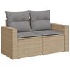 vidaXL 12 Piece Garden Sofa Set with Cushions Beige Poly Rattan