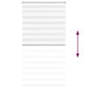 vidaXL Zebra blind 120.9x230 cm Fabric Width 116.7 cm white