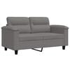 vidaXL 2-Seater Sofa Dark Grey 120 cm Microfibre Fabric