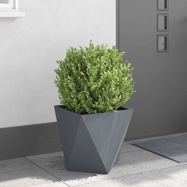vidaXL Planter 2 pcs Anthracite 40 x 40 x 40 cm Steel