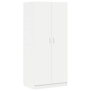 vidaXL Wardrobe White 80x52x180 cm Engineered Wood