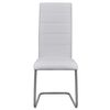 vidaXL Cantilever Dining Chairs 4 pcs White Faux Leather
