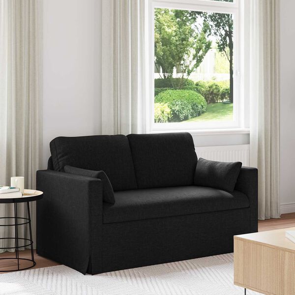vidaXL Sofa Black 139 x 78 x 80 cm Fabric