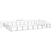 vidaXL Dog Kennel Black 48 m² Steel